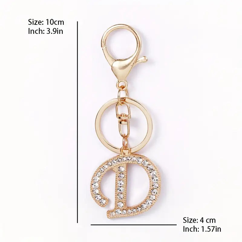 Rhinestone Keychains (Gold)