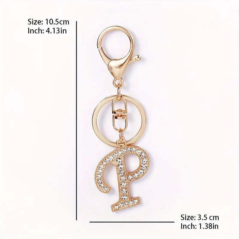 Rhinestone Keychains (Gold)