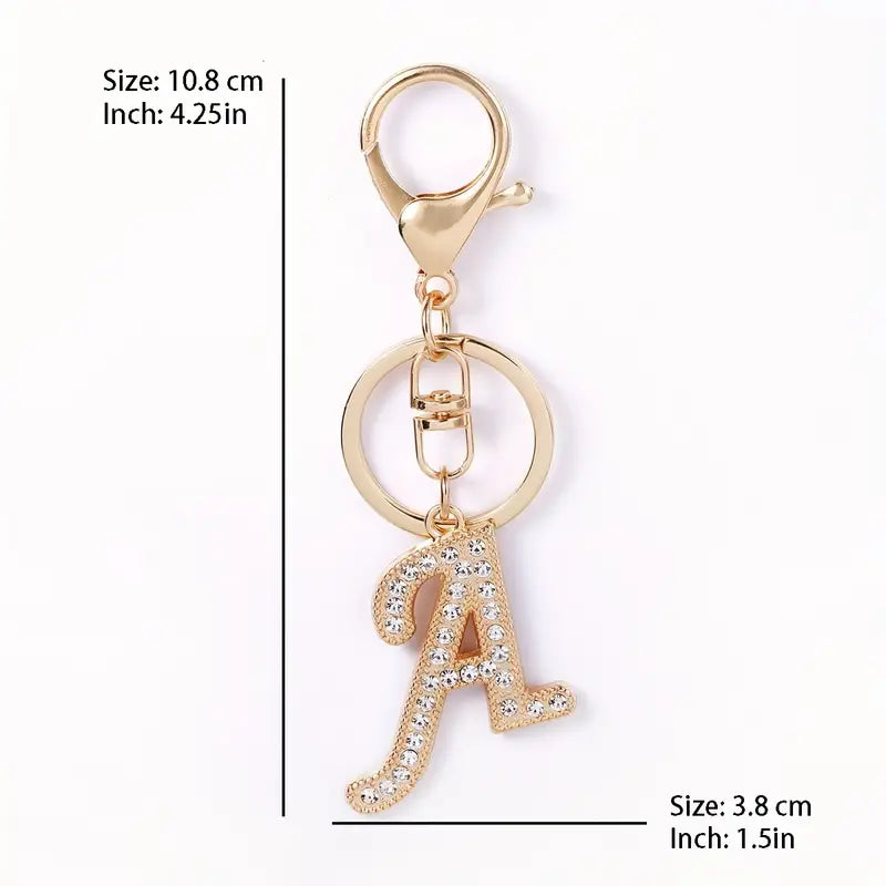 Rhinestone Keychains (Gold)