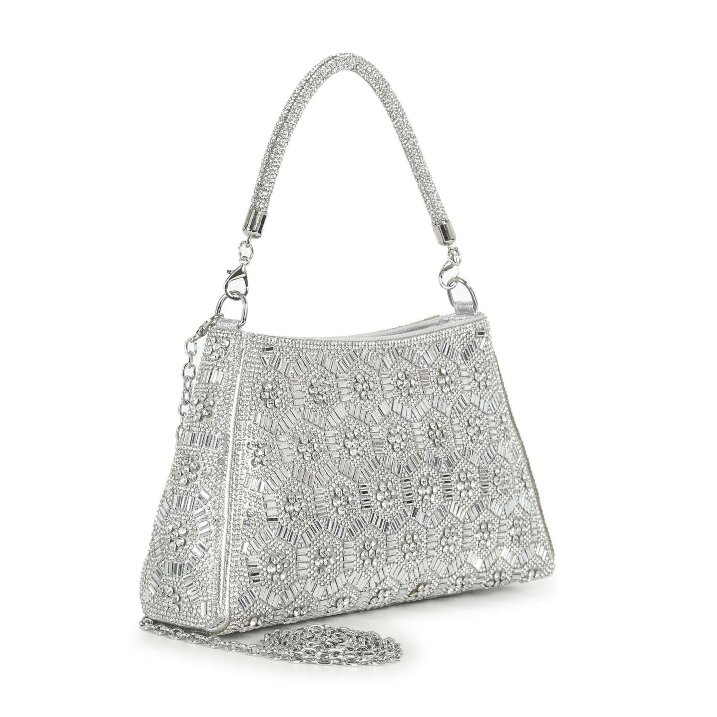 Dazzling Rhinestone Pattern Hand Tote