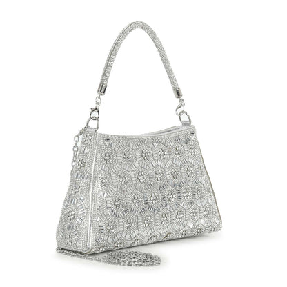 Dazzling Rhinestone Pattern Hand Tote