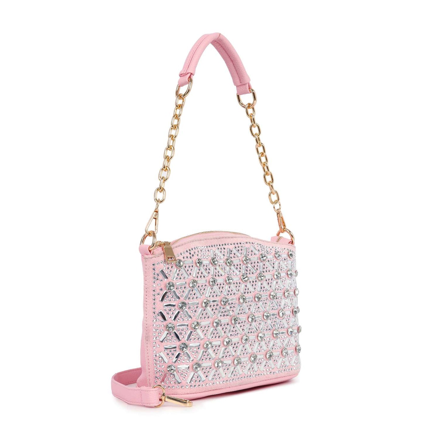 Rhinestone Covered Unique Crossbody Sling