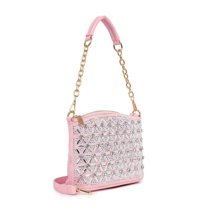 Rhinestone Covered Unique Crossbody Sling