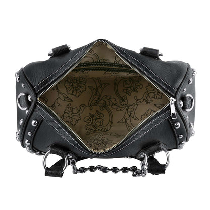 Edgy Skull Satchel Handbag