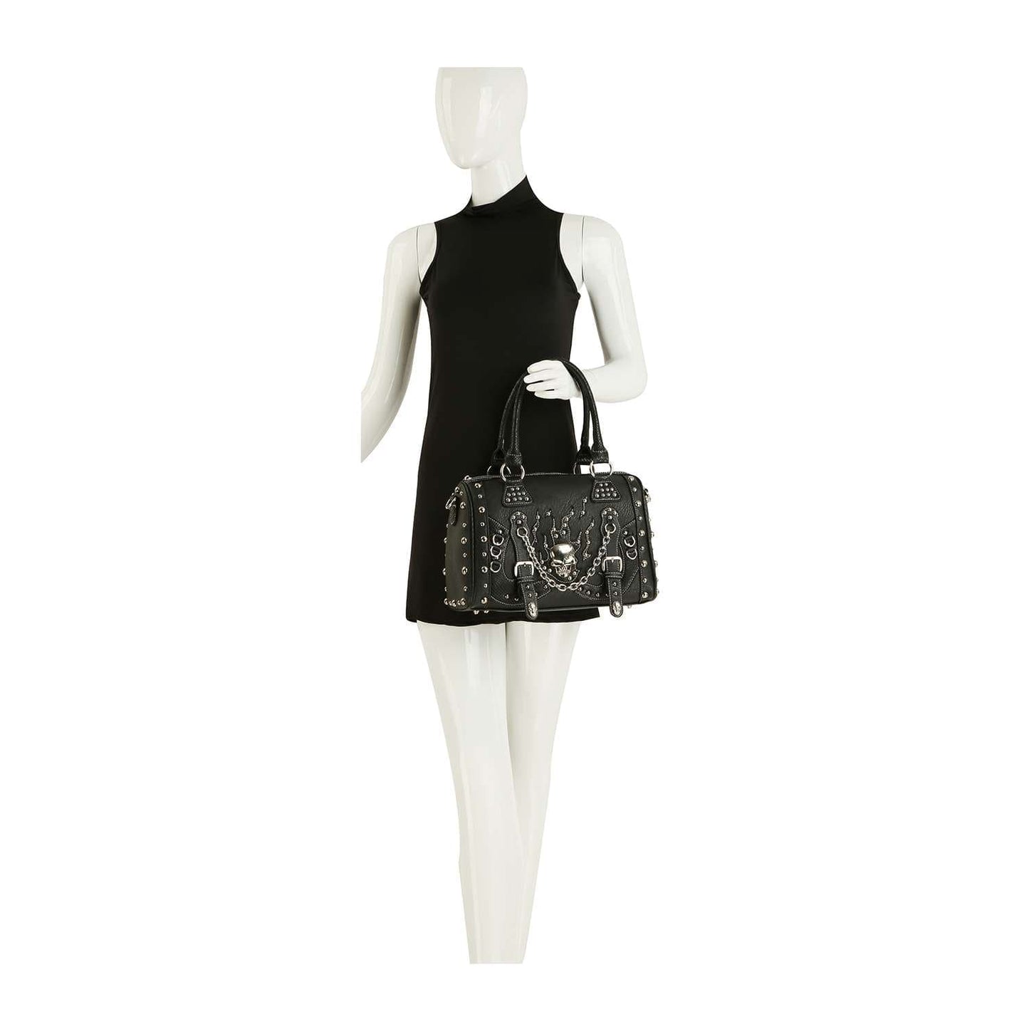Edgy Skull Satchel Handbag