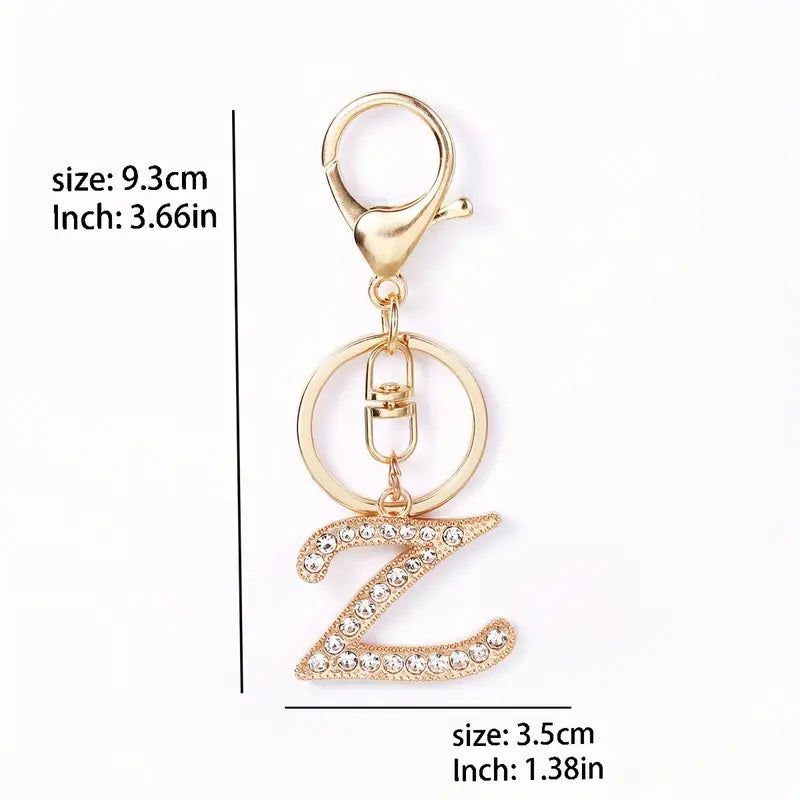 Rhinestone Keychains (Gold)