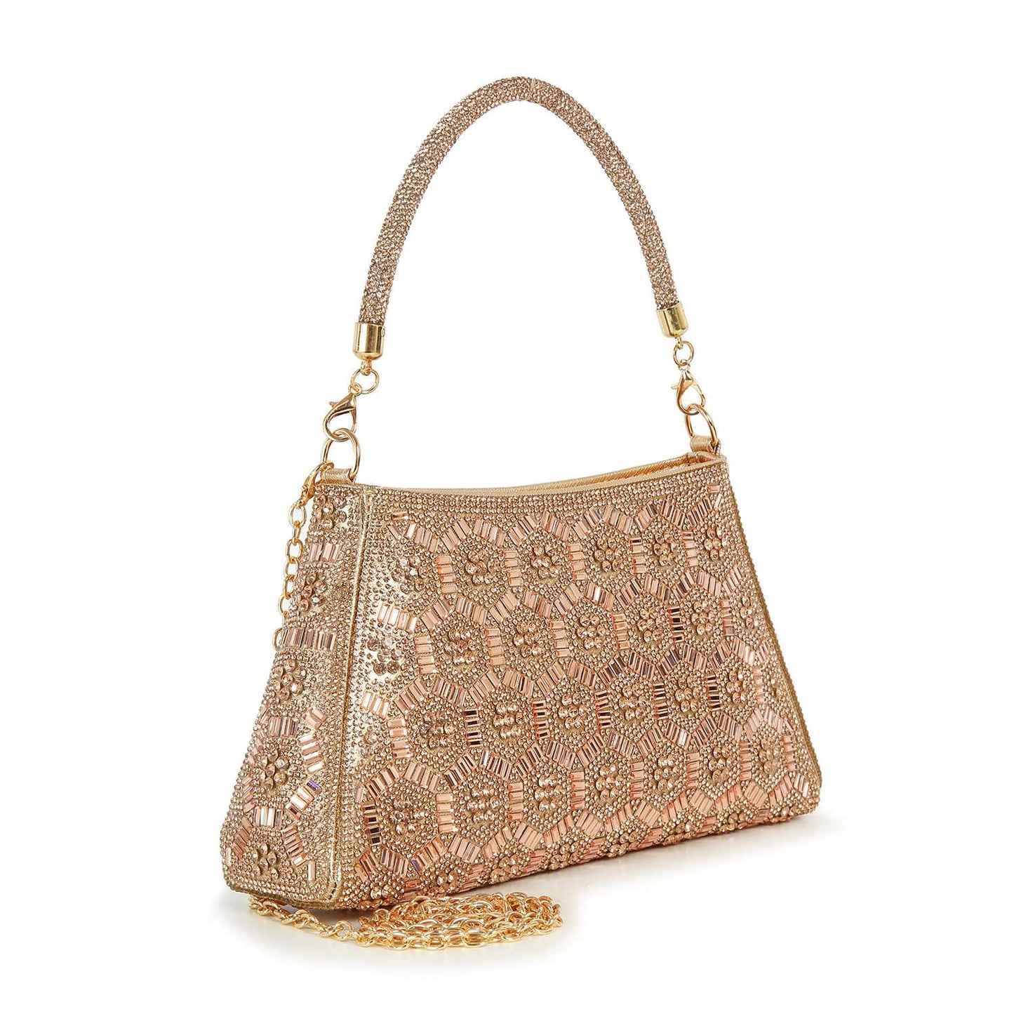 Dazzling Rhinestone Pattern Hand Tote
