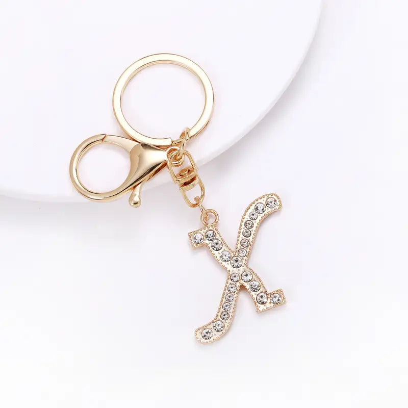 Rhinestone Keychains (Gold)