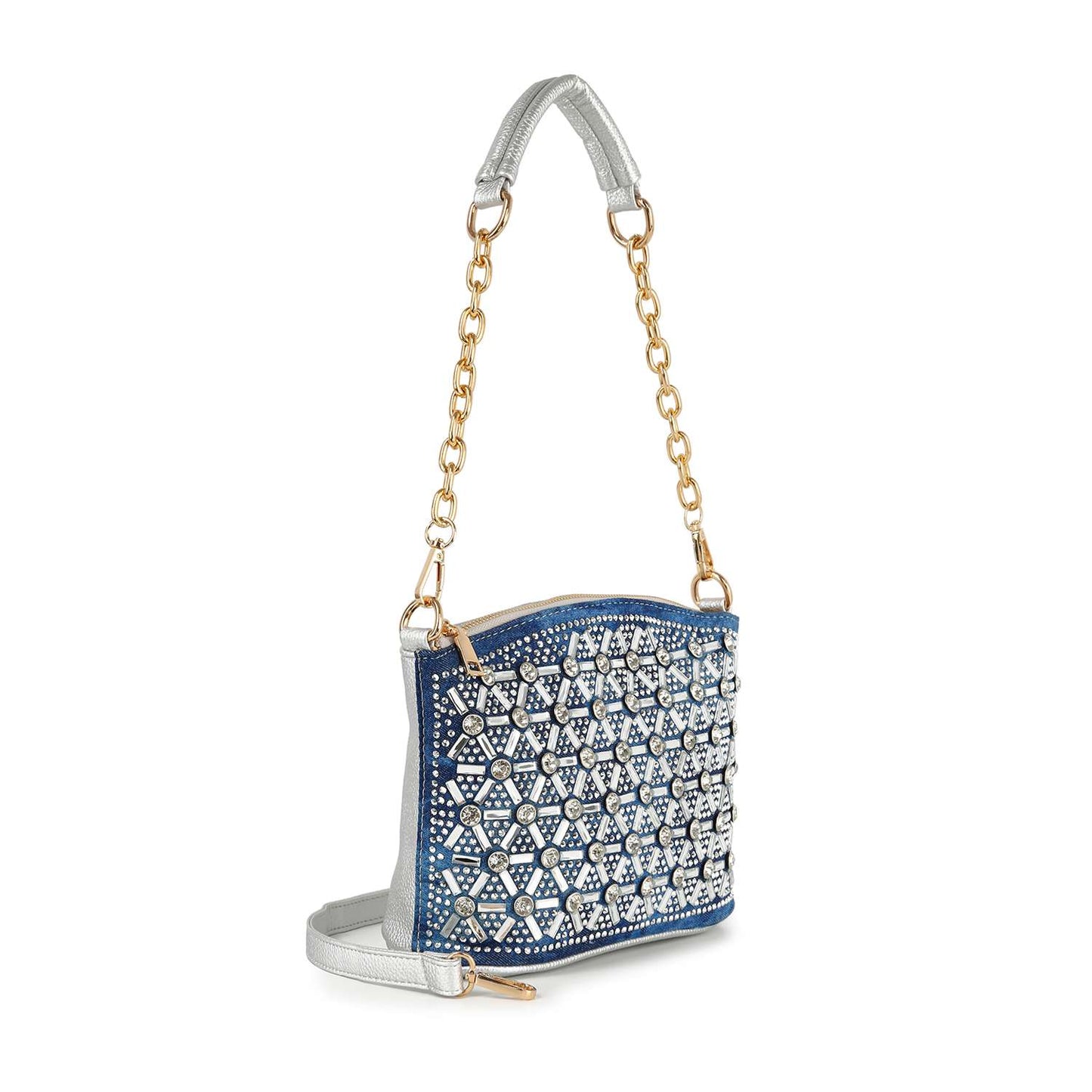 Rhinestone Covered Unique Crossbody Sling