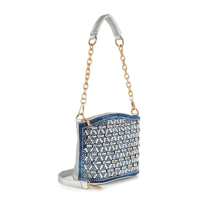 Rhinestone Covered Unique Crossbody Sling