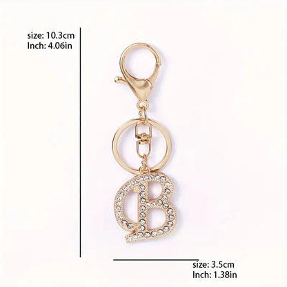 Rhinestone Keychains (Gold)