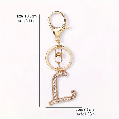 Rhinestone Keychains (Gold)