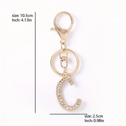Rhinestone Keychains (Gold)