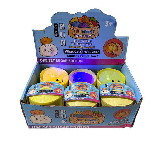 Squishy Light Up Glitter Dumpling Toy 12/display