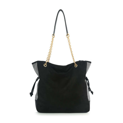 Tall Gathered Rhinestone Tote Set