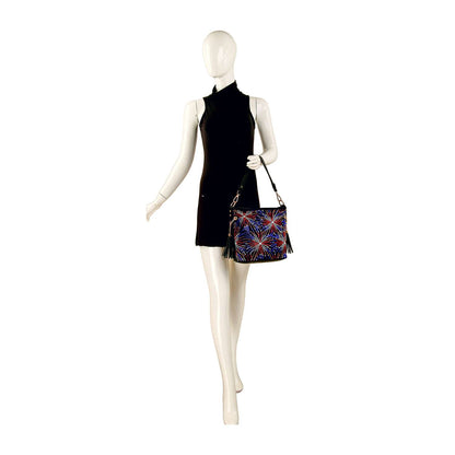 Rhinestone Fourth of July Explosion Hobo Crossbody