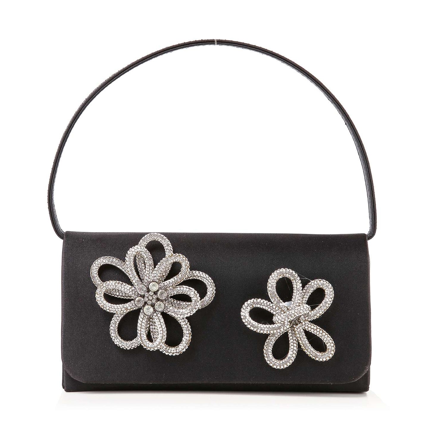 Rhinestone Knotted Flower Design Evening Bag