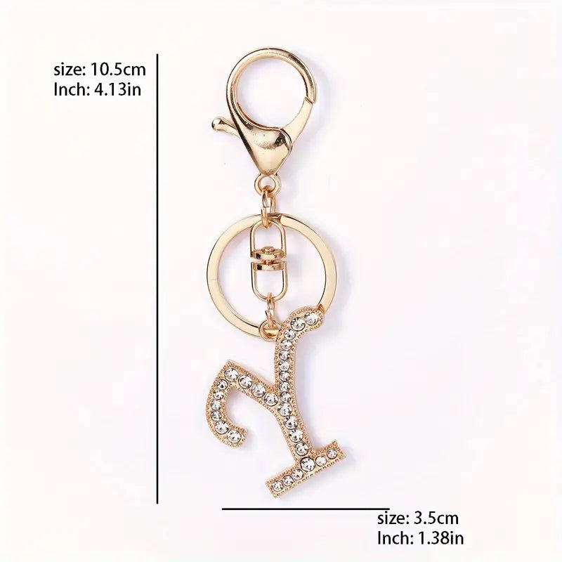 Rhinestone Keychains (Gold)