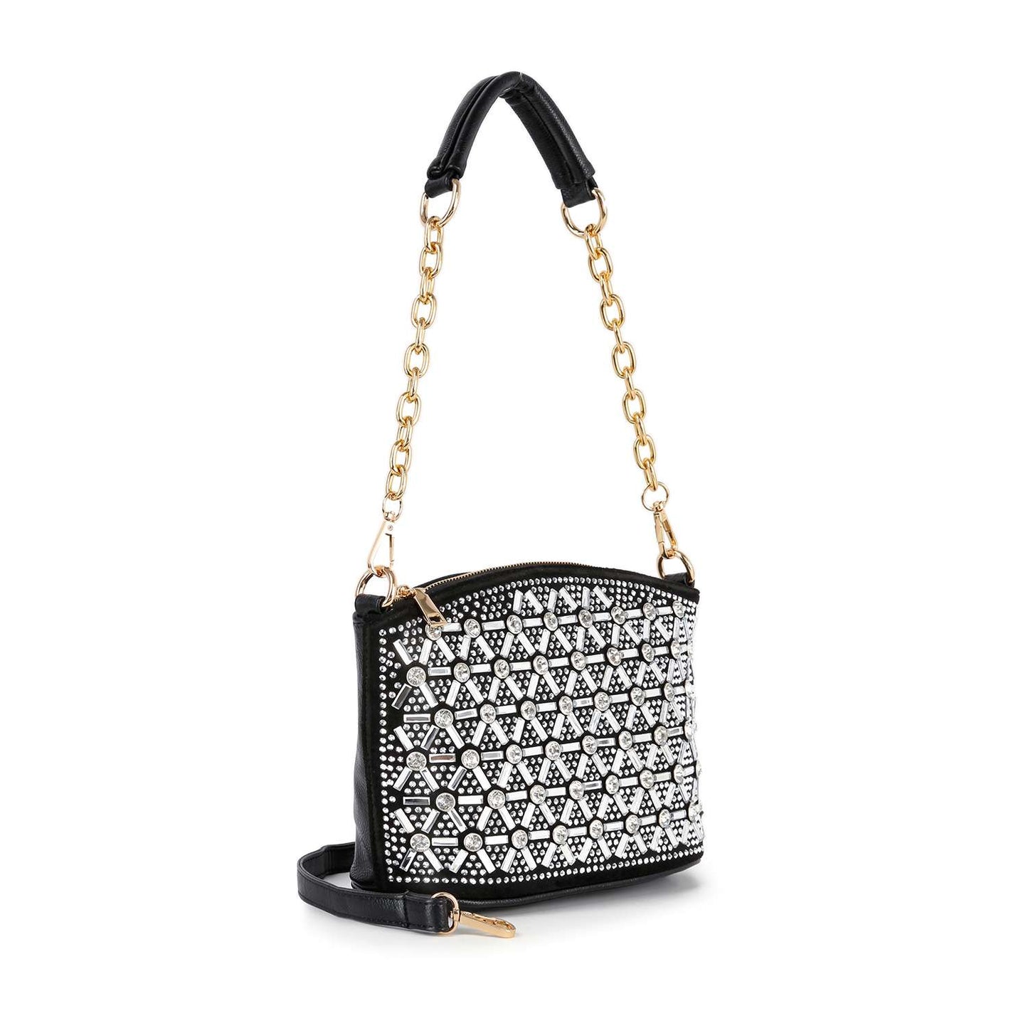 Rhinestone Covered Unique Crossbody Sling