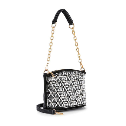 Rhinestone Covered Unique Crossbody Sling