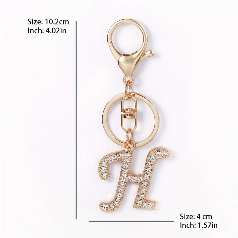 Rhinestone Keychains (Gold)
