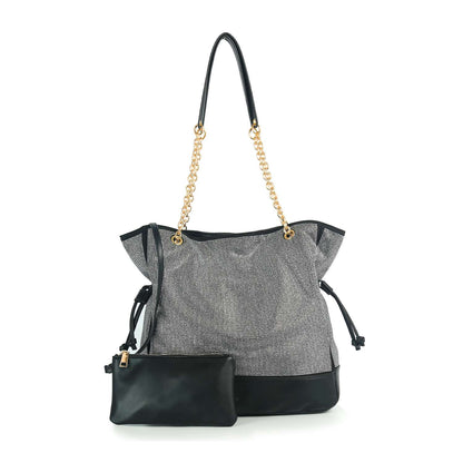 Tall Gathered Rhinestone Tote Set
