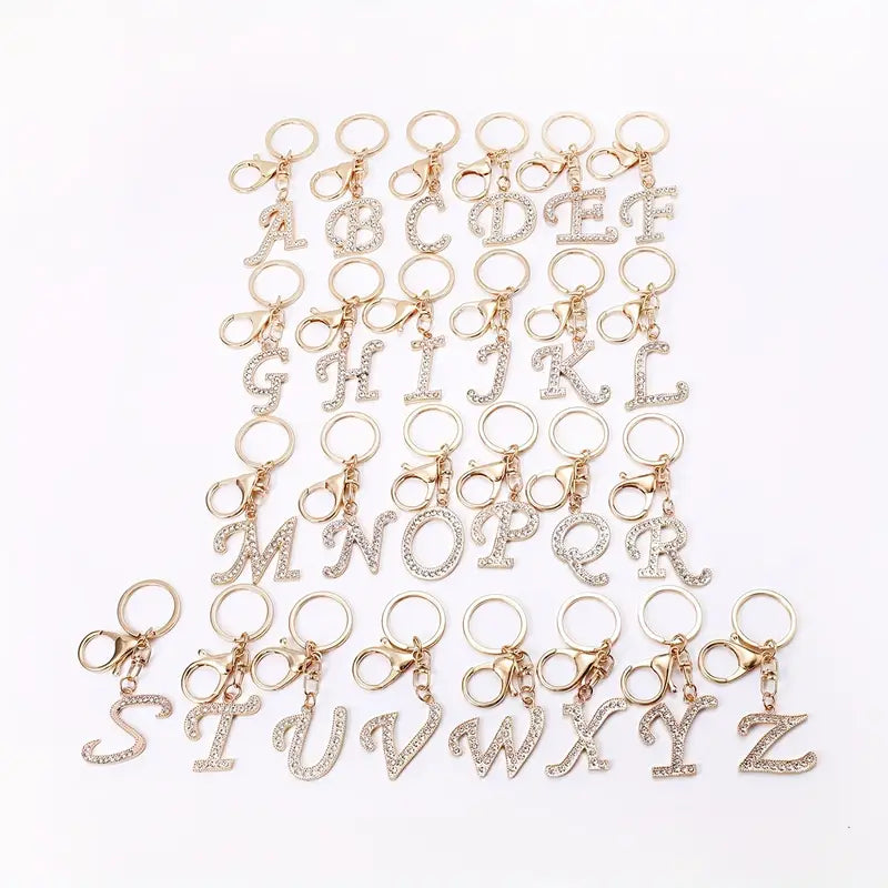 Rhinestone Keychains (Gold)