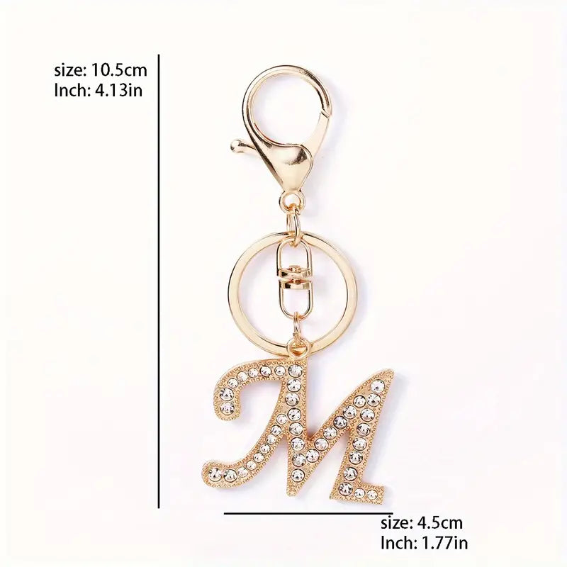 Rhinestone Keychains (Gold)