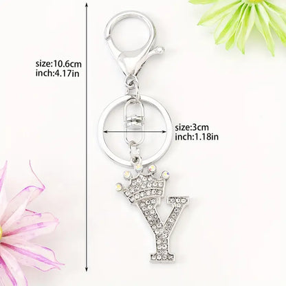 Rhinestone Key Chains (Silver)