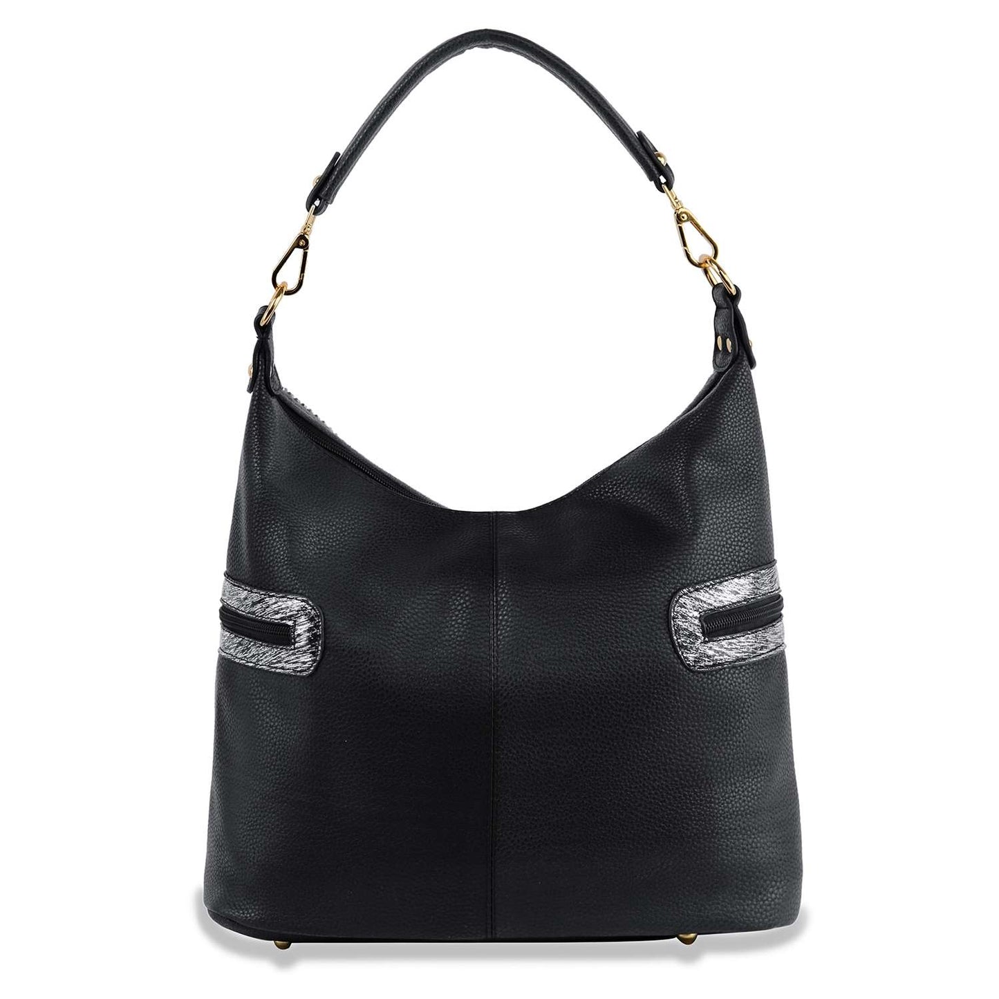 Side Pocket Colored Stone Hobo Handbag