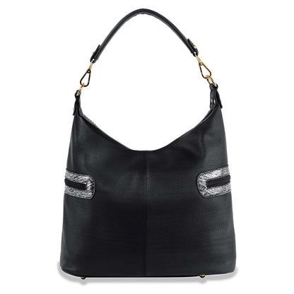 Side Pocket Colored Stone Hobo Handbag