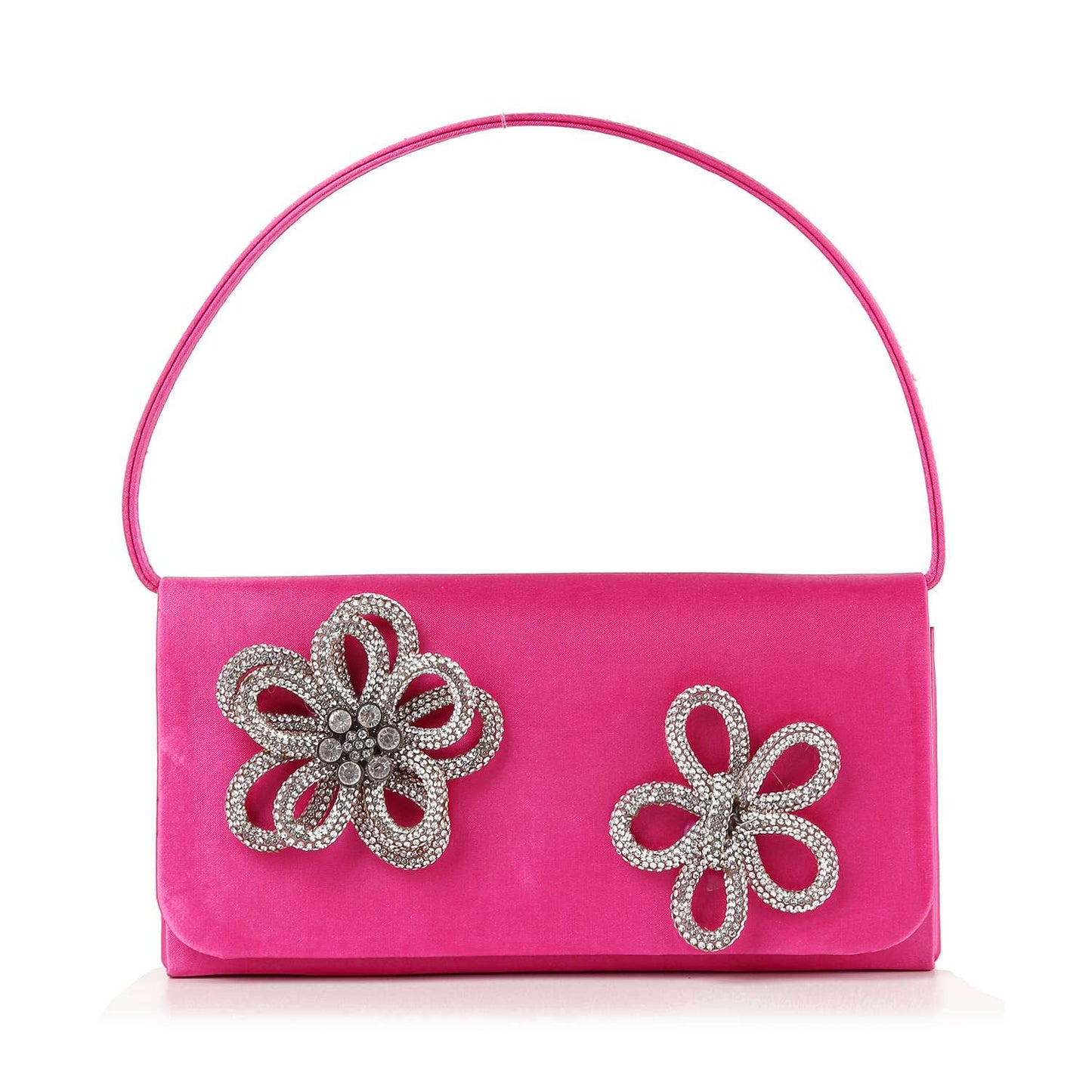 Rhinestone Knotted Flower Design Evening Bag