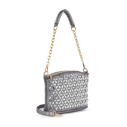 Rhinestone Covered Unique Crossbody Sling