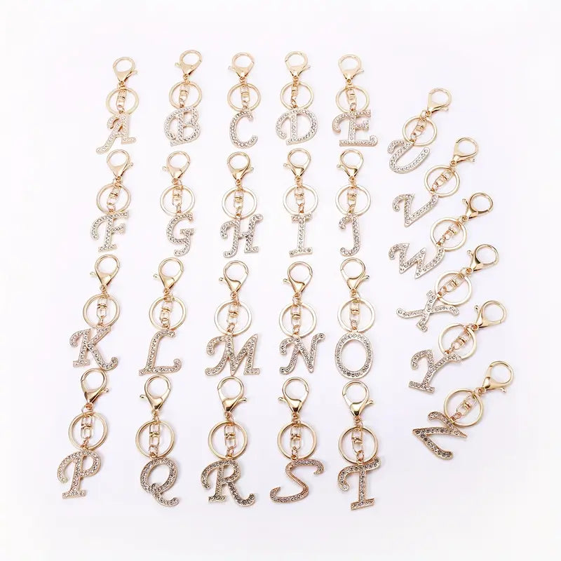 Rhinestone Keychains (Gold)