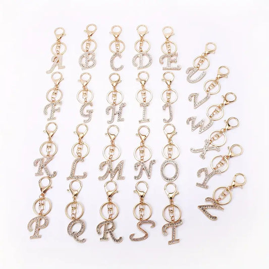 Rhinestone Keychains (Gold)