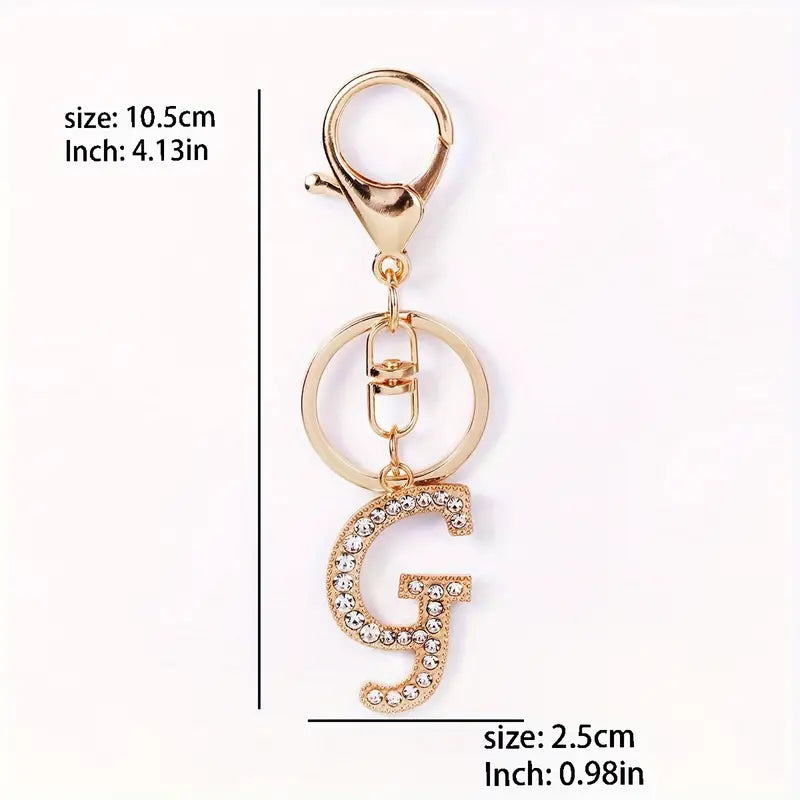 Rhinestone Keychains (Gold)