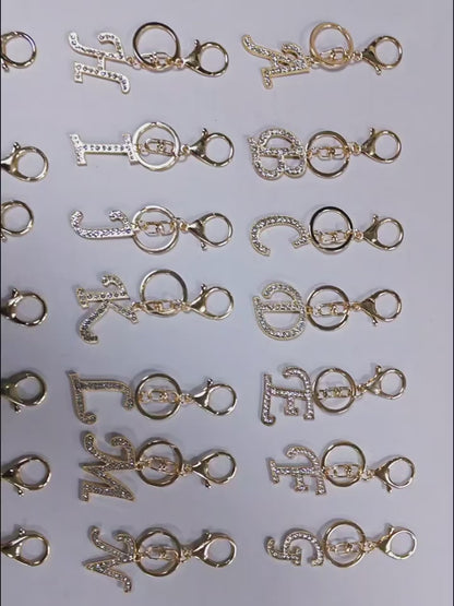 Rhinestone Keychains (Gold)