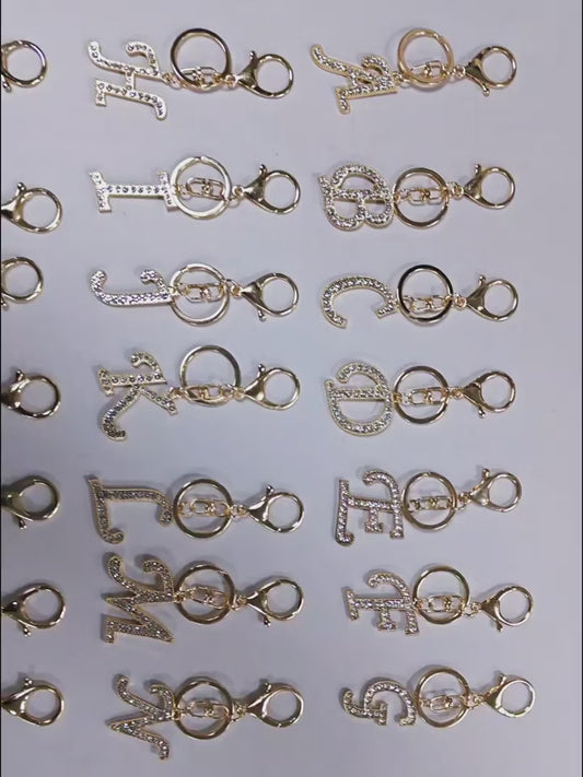 Rhinestone Keychains (Gold)
